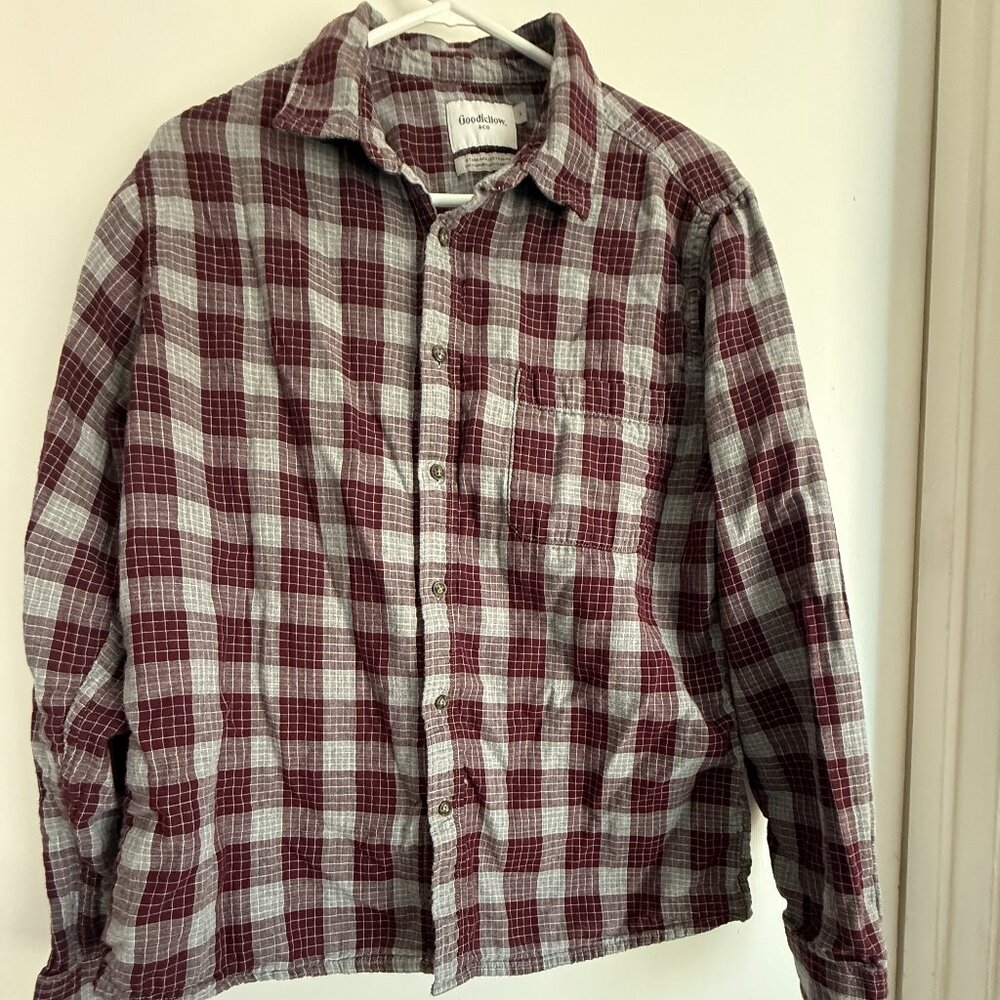 Goodfellow & Co Long Sleeve Plaid Shirt for Men (L)